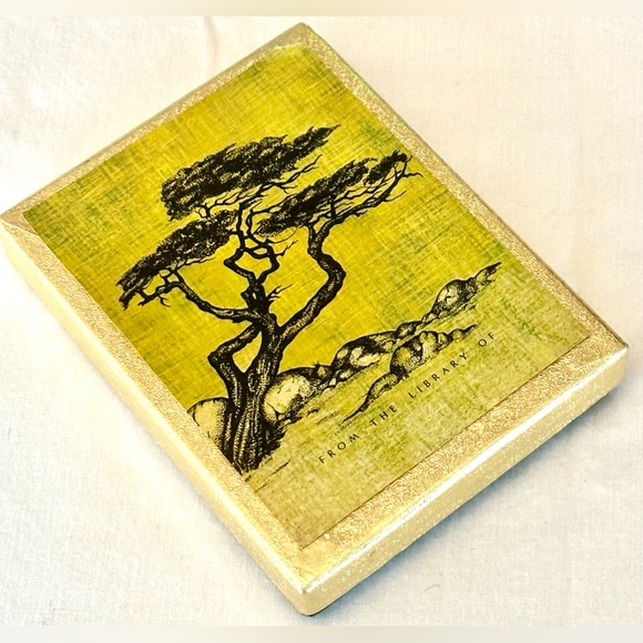 Vintage Antioch Company Japanese Maple Cedar Tree BookPlate Company Original Box - Picture 3 of 11